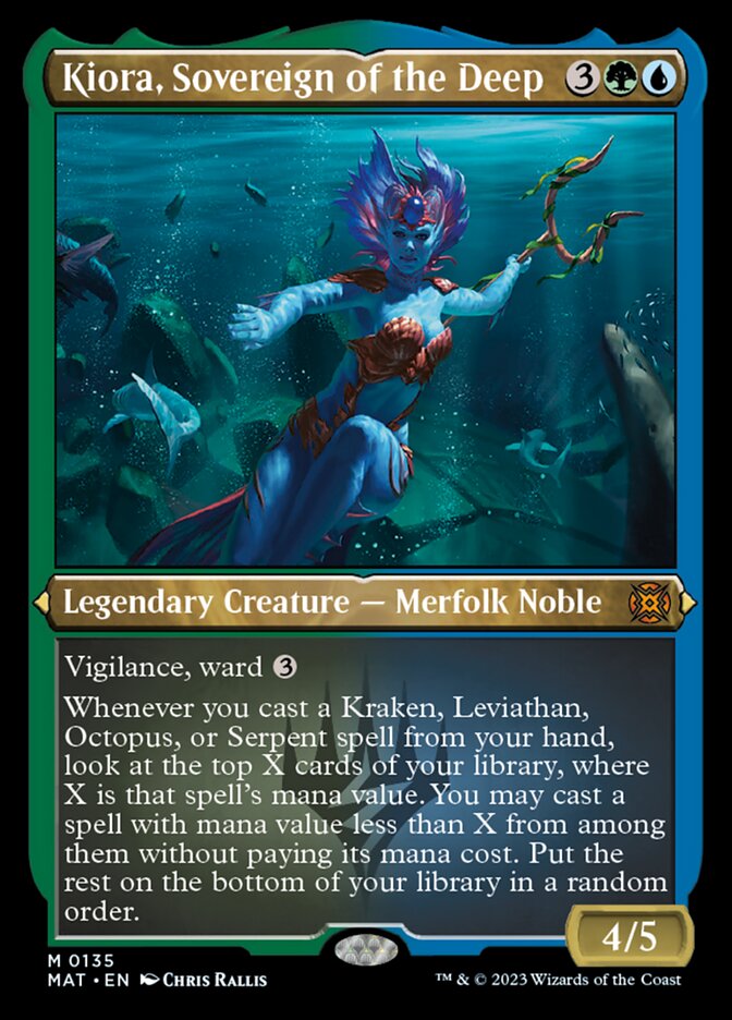Kiora, Sovereign of the Deep (Foil Etched) [March of the Machine: The Aftermath] | Spectrum Games