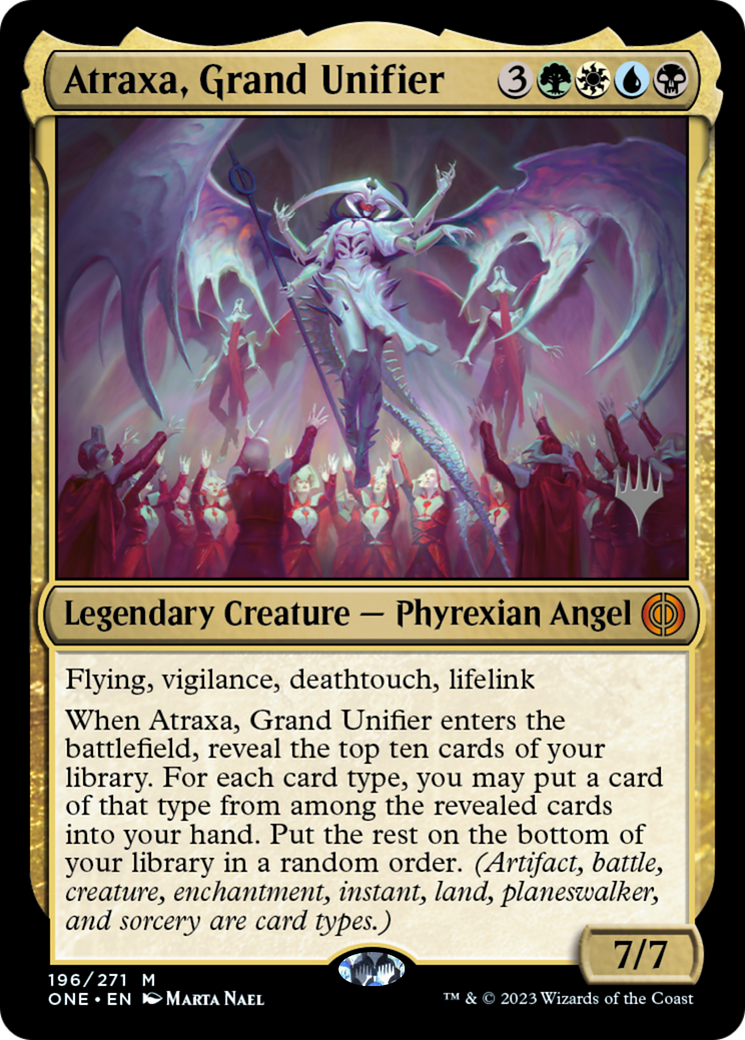 Atraxa, Grand Unifier (Promo Pack) [Phyrexia: All Will Be One Promos] | Spectrum Games