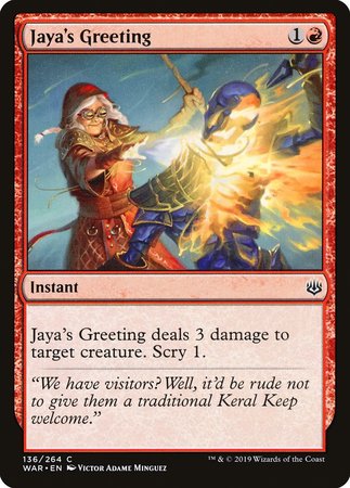 Jaya's Greeting [War of the Spark] | Spectrum Games