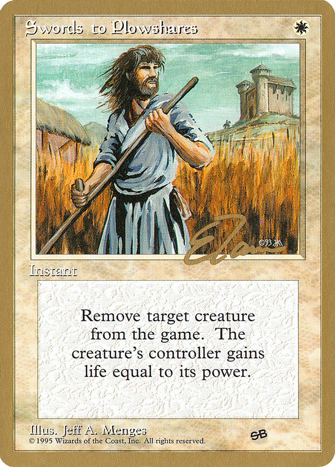 Swords to Plowshares (Eric Tam) (SB) [Pro Tour Collector Set] | Spectrum Games