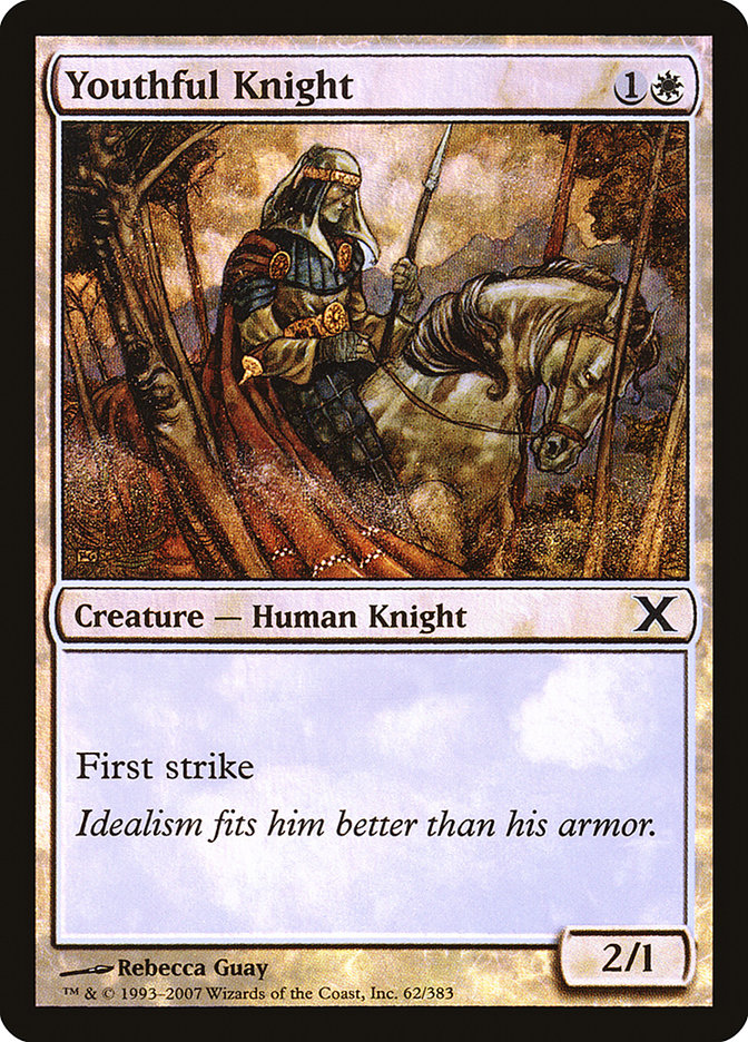 Youthful Knight (Premium Foil) [Tenth Edition] | Spectrum Games