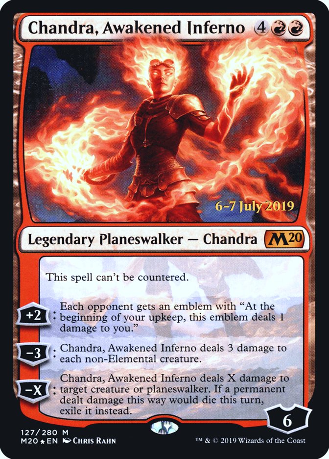 Chandra, Awakened Inferno  [Core Set 2020 Prerelease Promos] | Spectrum Games