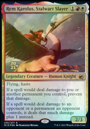 Rem Karolus, Stalwart Slayer [Innistrad: Midnight Hunt Prerelease Promos] | Spectrum Games