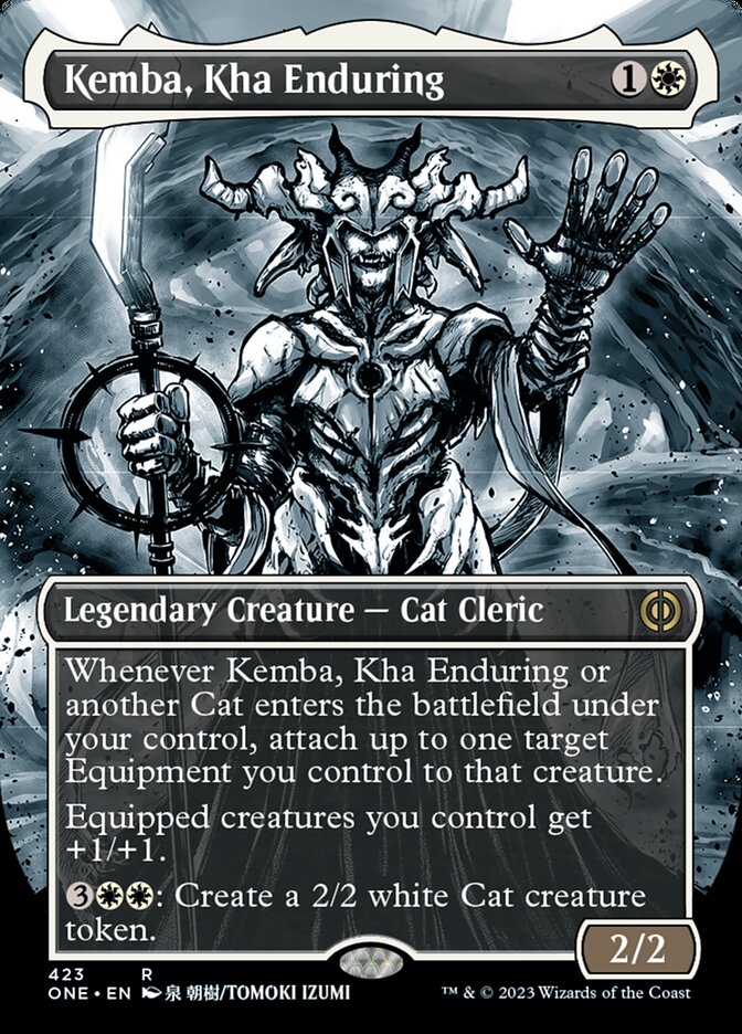 Kemba, Kha Enduring (Borderless Manga Step-and-Compleat Foil) [Phyrexia: All Will Be One] | Spectrum Games