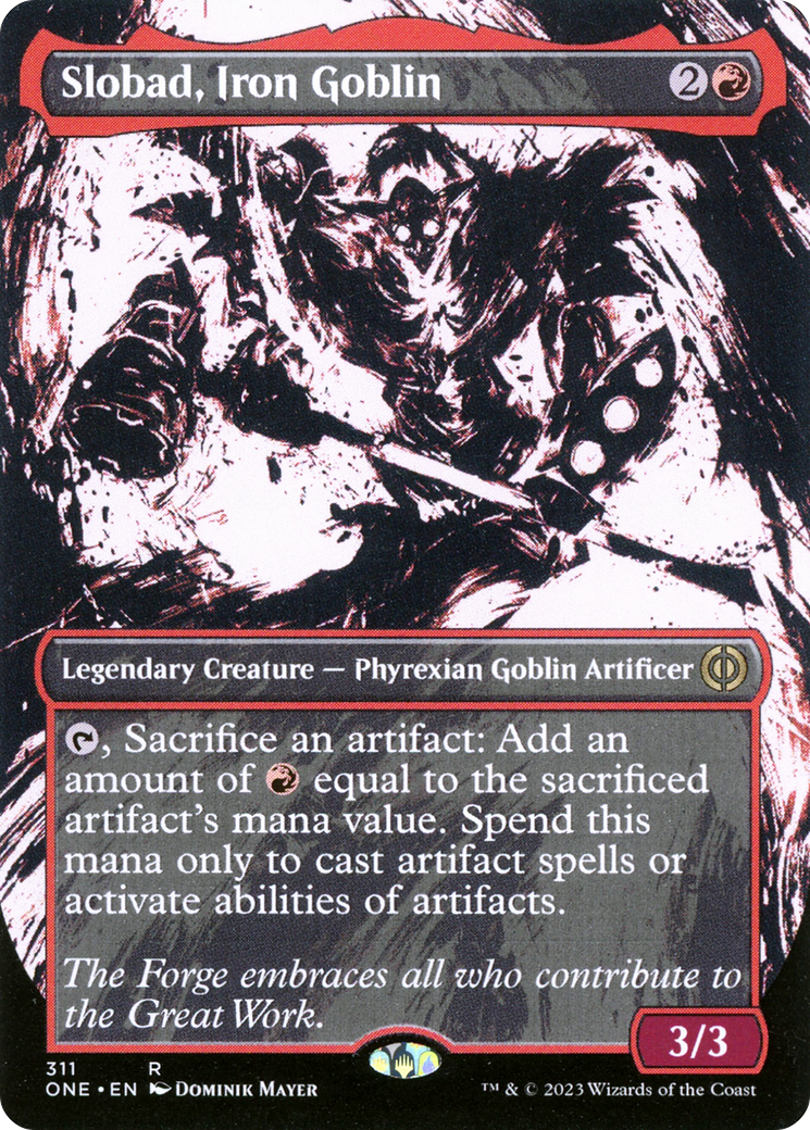 Slobad, Iron Goblin (Borderless Ichor) [Phyrexia: All Will Be One] | Spectrum Games
