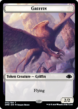 Zombie // Griffin Double-Sided Token [Dominaria Remastered Tokens] | Spectrum Games