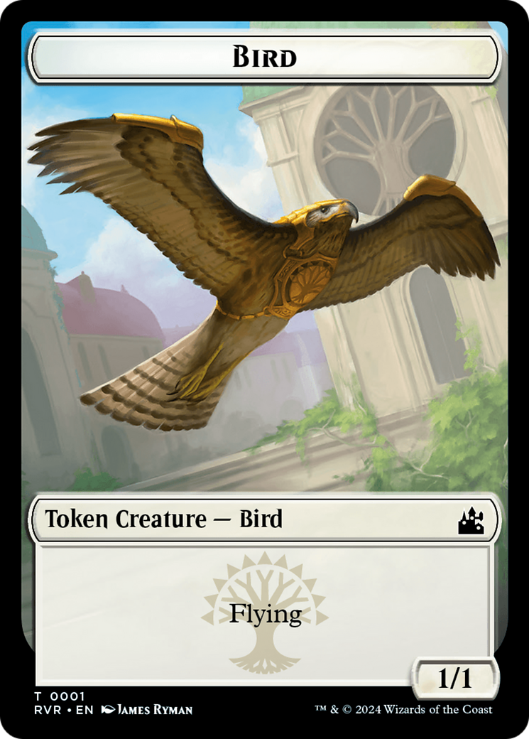 Bird // Wurm Double-Sided Token [Ravnica Remastered Tokens] | Spectrum Games