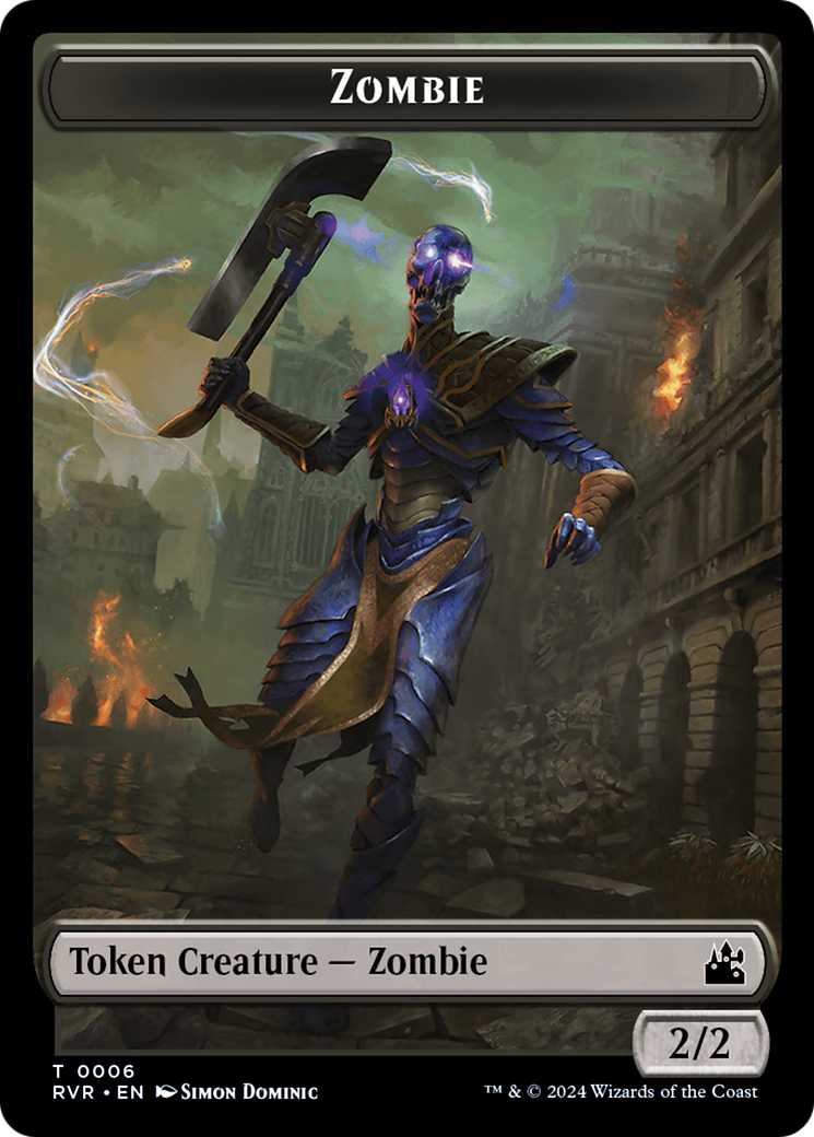 Spirit (0018) // Zombie Double-Sided Token [Ravnica Remastered Tokens] | Spectrum Games