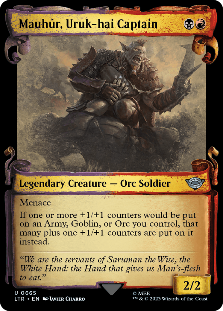 Mauhur, Uruk-hai Captain [The Lord of the Rings: Tales of Middle-Earth Showcase Scrolls] | Spectrum Games