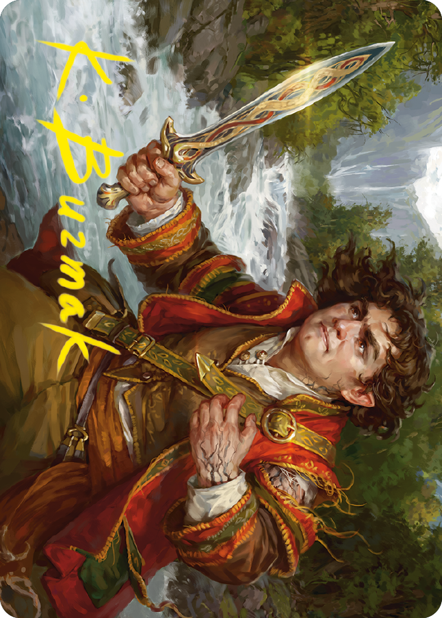 Frodo Baggins Art Card (16/81) (Gold-Stamped Signature) [The Lord of the Rings: Tales of Middle-earth Art Series] | Spectrum Games