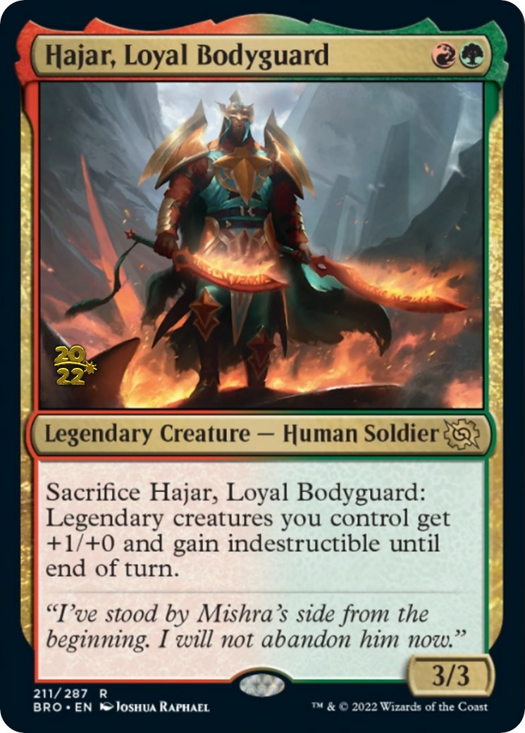 Hajar, Loyal Bodyguard [The Brothers' War: Prerelease Promos] | Spectrum Games