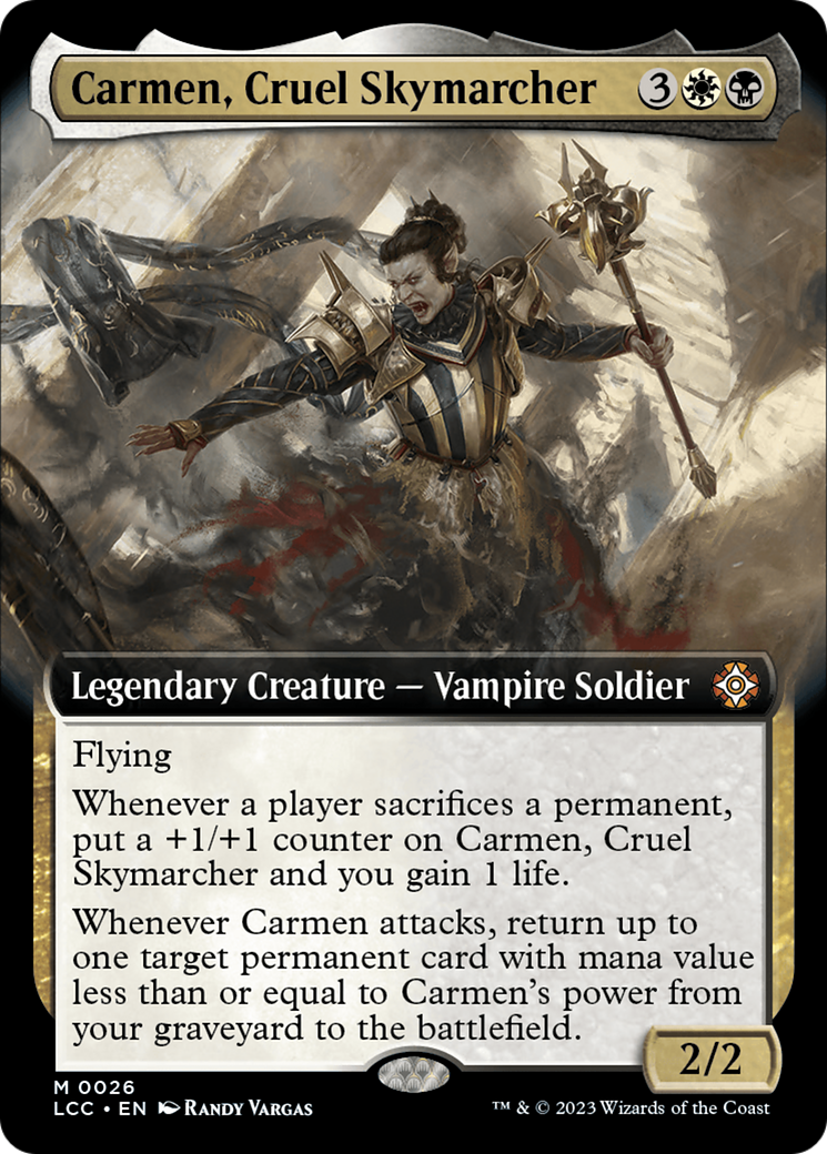 Carmen, Cruel Skymarcher (Extended Art) [The Lost Caverns of Ixalan Commander] | Spectrum Games