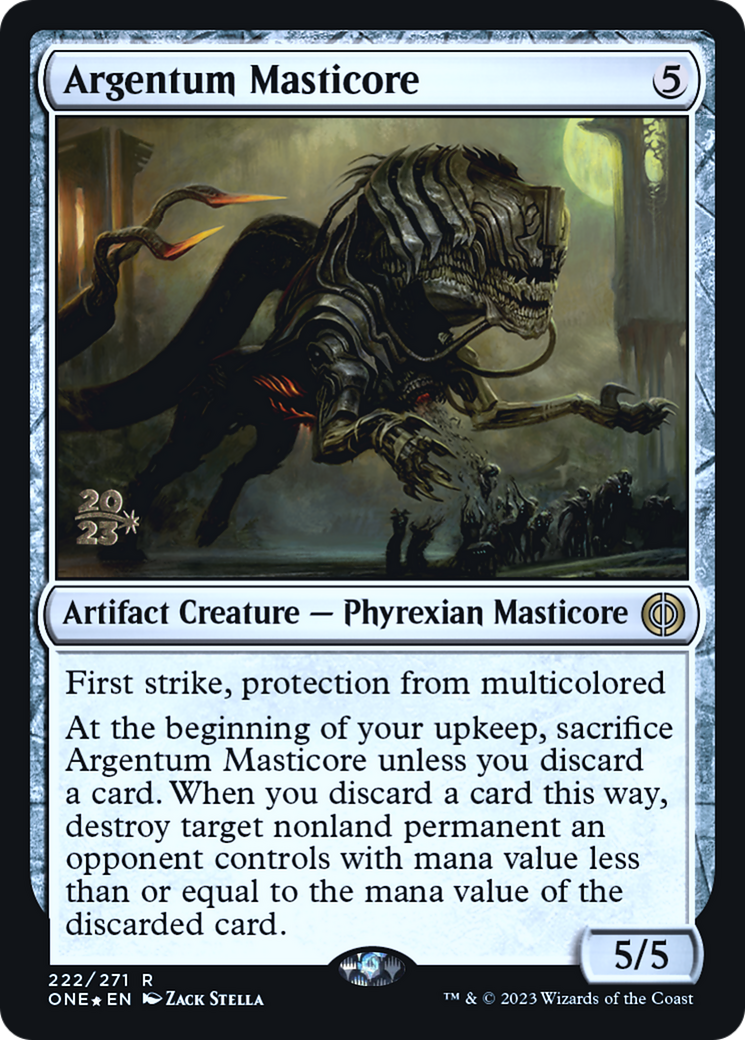 Argentum Masticore [Phyrexia: All Will Be One Prerelease Promos] | Spectrum Games