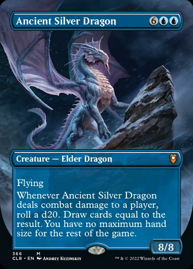 Ancient Silver Dragon (Borderless Alternate Art) [Commander Legends: Battle for Baldur's Gate] | Spectrum Games