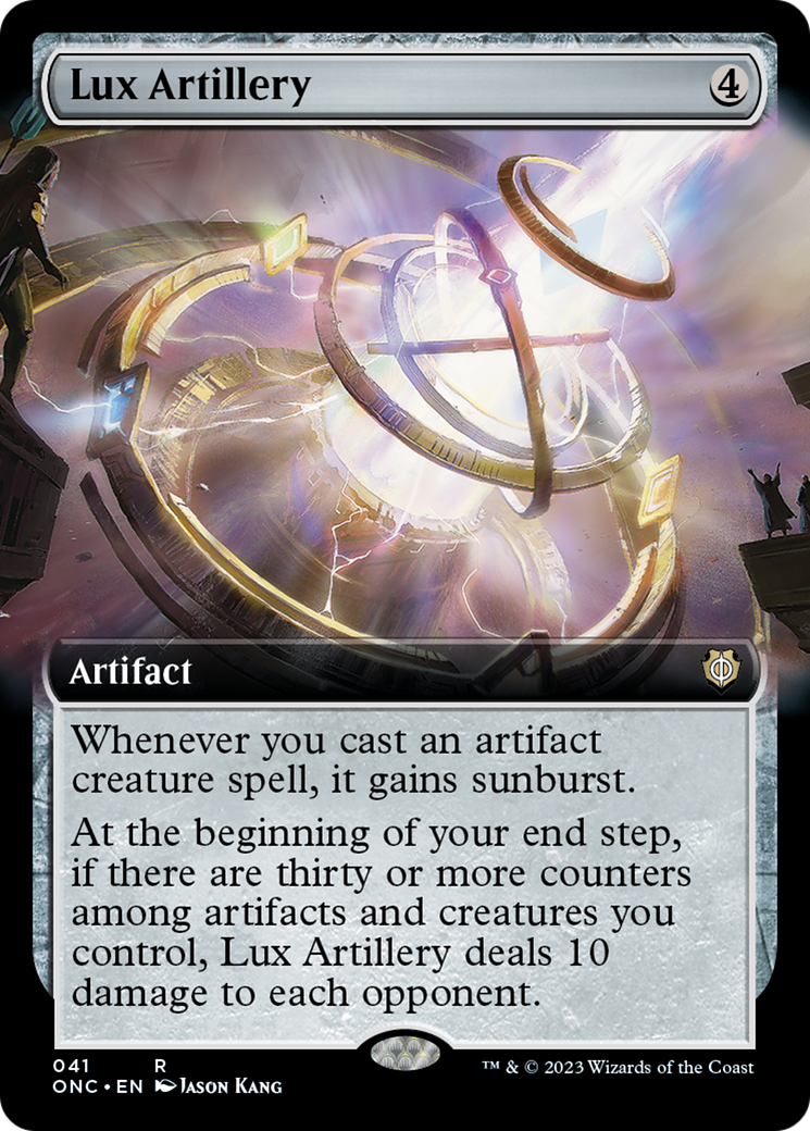 Lux Artillery (Extended Art) [Phyrexia: All Will Be One Commander] | Spectrum Games