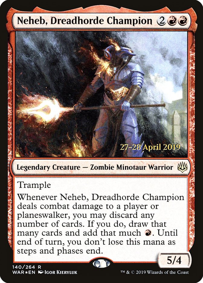 Neheb, Dreadhorde Champion  [War of the Spark Prerelease Promos] | Spectrum Games
