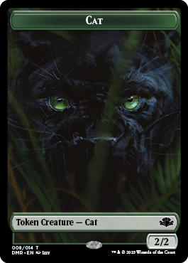 Elephant // Cat (008) Double-Sided Token [Dominaria Remastered Tokens] | Spectrum Games