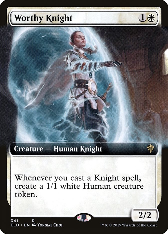 Worthy Knight (Extended Art) [Throne of Eldraine] | Spectrum Games