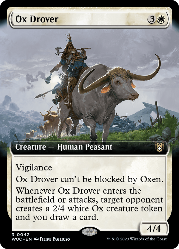 Ox Drover (Extended Art) [Wilds of Eldraine Commander] | Spectrum Games