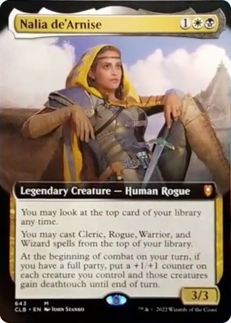 Nalia de'Arnise (Extended Art) [Commander Legends: Battle for Baldur's Gate] | Spectrum Games