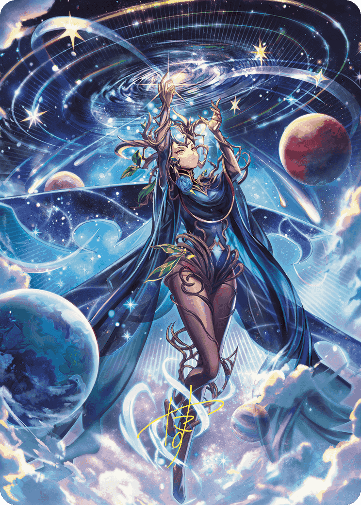 Omniscience Anime Art Card (Gold-Stamped Signature) [Wilds of Eldraine Art Series] | Spectrum Games