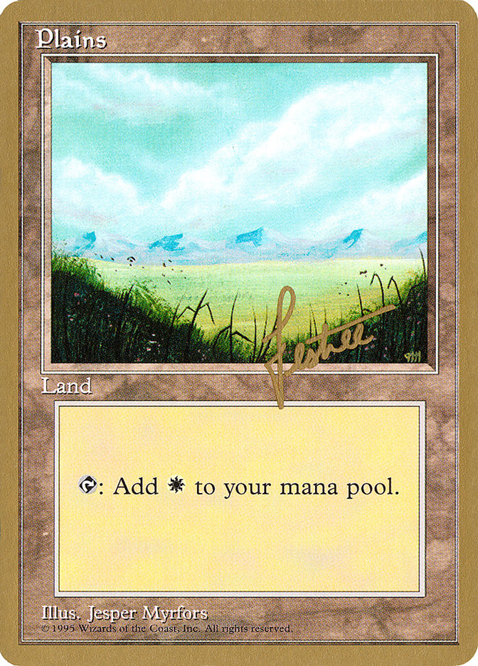 Plains (bl366) (Bertrand Lestree) [Pro Tour Collector Set] | Spectrum Games