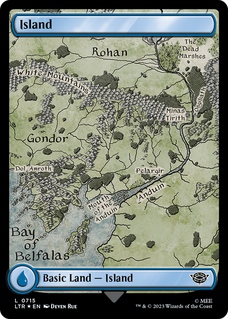Island (0715) (Surge Foil) [The Lord of the Rings: Tales of Middle-Earth] | Spectrum Games