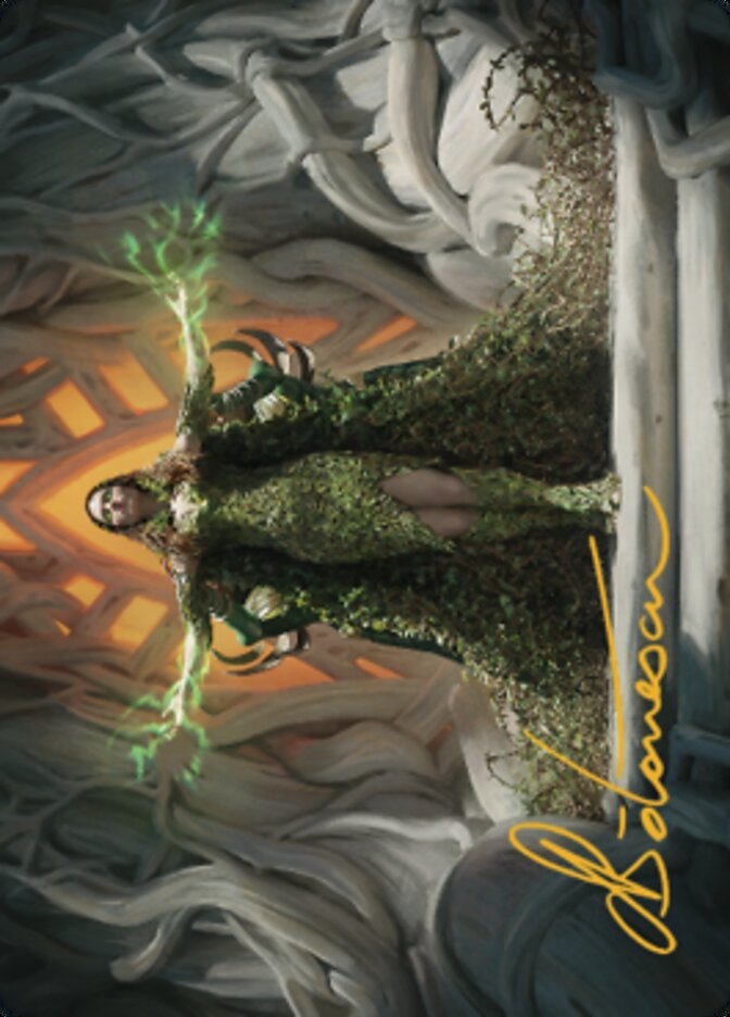 Titania, Voice of Gaea Art Card (Gold-Stamped Signature) [The Brothers' War Art Series] | Spectrum Games