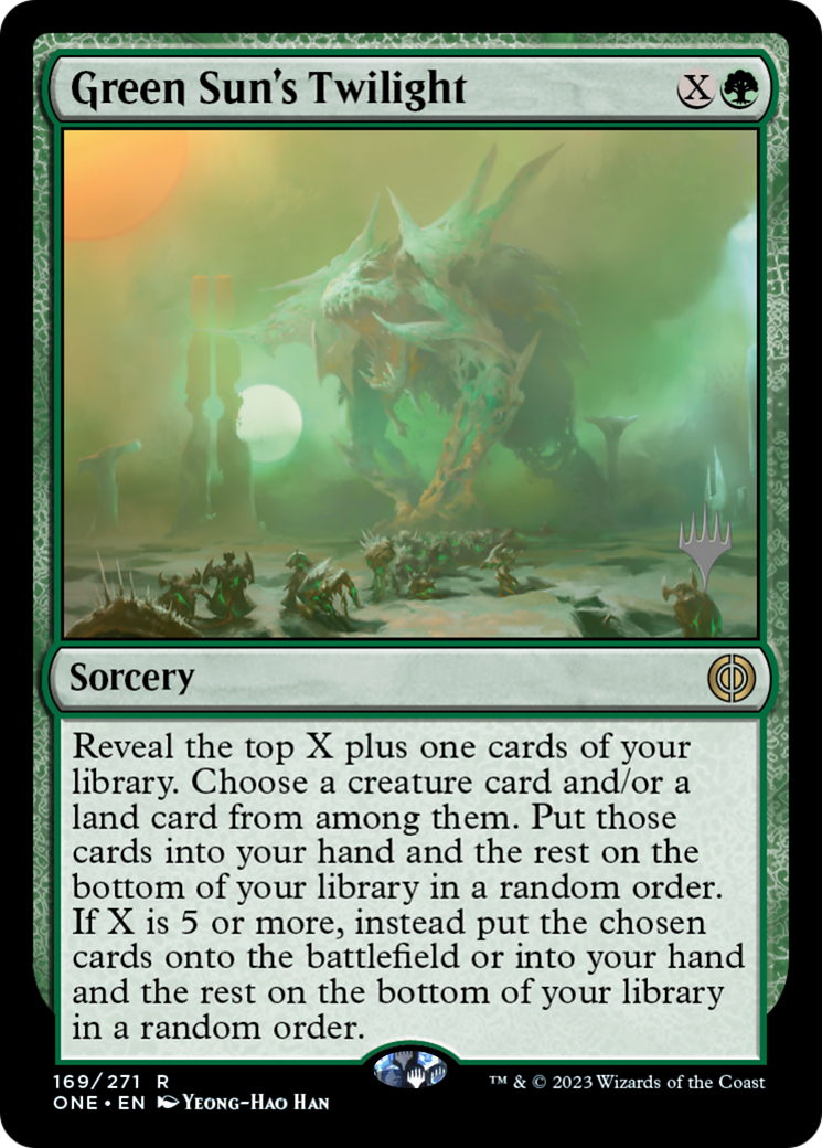 Green Sun's Twilight (Promo Pack) [Phyrexia: All Will Be One Promos] | Spectrum Games