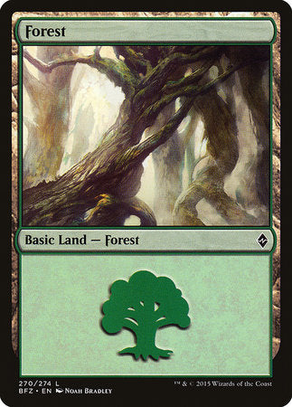 Forest (270) [Battle for Zendikar] | Spectrum Games
