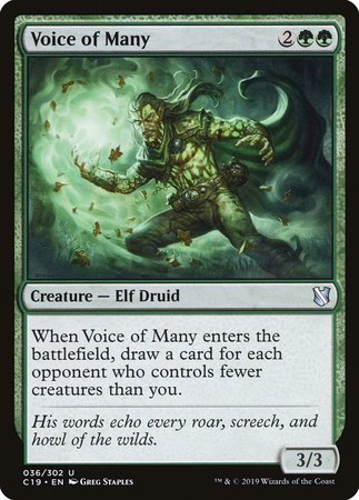 Voice of Many [Commander 2019] | Spectrum Games