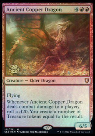 Ancient Copper Dragon [Commander Legends: Battle for Baldur's Gate Prerelease Promos] | Spectrum Games