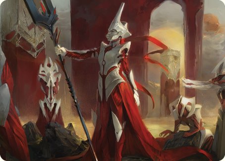 Porcelain Zealot Art Card [Phyrexia: All Will Be One Art Series] | Spectrum Games