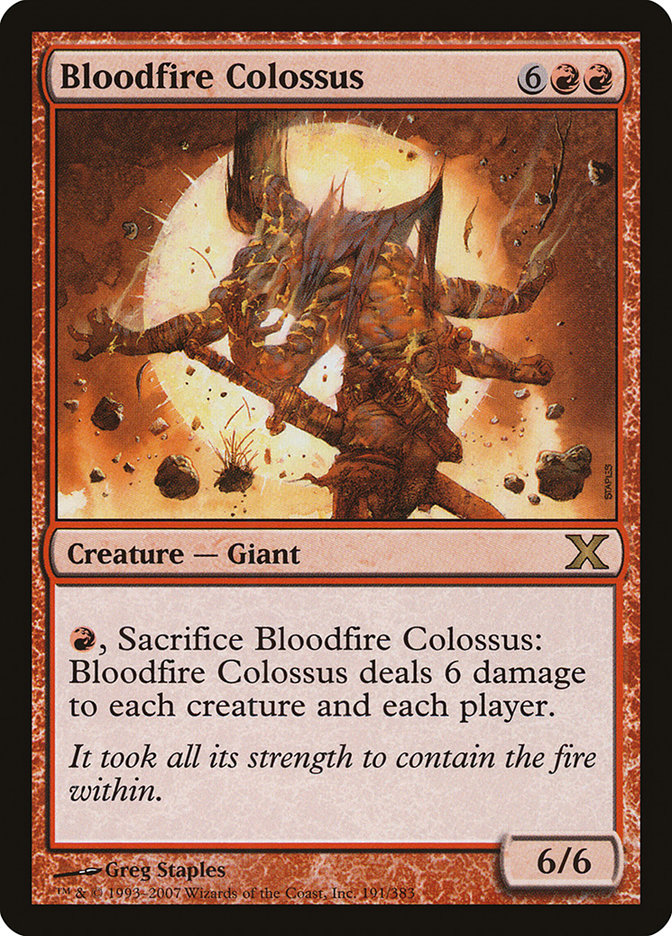 Bloodfire Colossus [Tenth Edition] | Spectrum Games