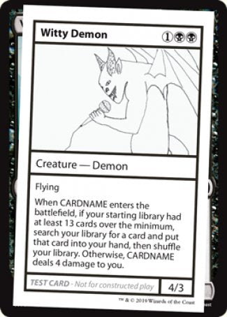 Witty Demon (2021 Edition) [Mystery Booster Playtest Cards] | Spectrum Games