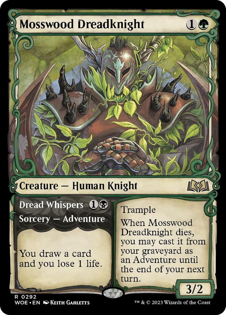 Mosswood Dreadknight // Dread Whispers (Showcase) [Wilds of Eldraine] | Spectrum Games