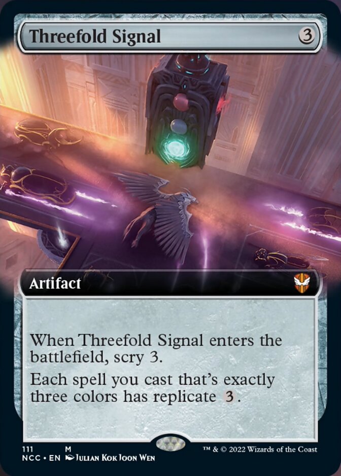 Threefold Signal (Extended Art) [Streets of New Capenna Commander] | Spectrum Games