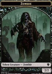 Zombie (005) // Gold (010) Double-sided Token [Commander 2017 Tokens] | Spectrum Games