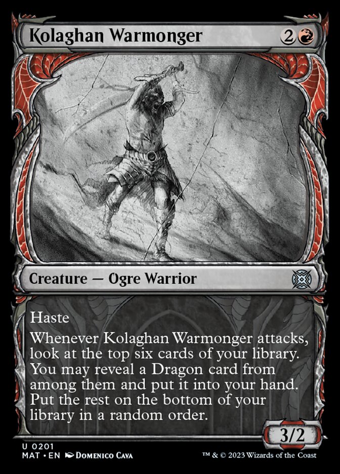 Kolaghan Warmonger (Showcase Halo Foil) [March of the Machine: The Aftermath] | Spectrum Games
