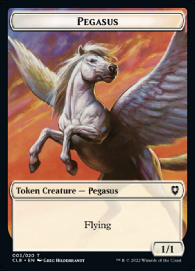 Treasure // Pegasus Double-sided Token [Commander Legends: Battle for Baldur's Gate Tokens] | Spectrum Games