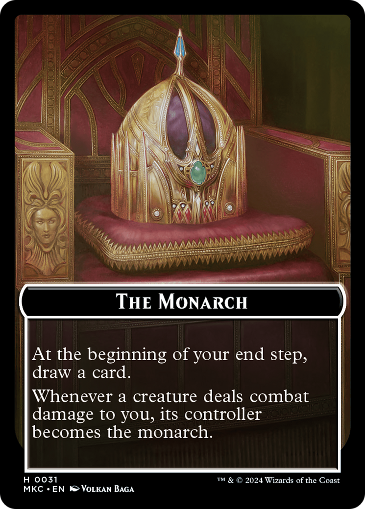 Gold // The Monarch Double-Sided Token [Murders at Karlov Manor Commander Tokens] | Spectrum Games