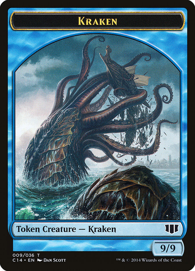 Kraken // Zombie (011/036) Double-sided Token [Commander 2014 Tokens] | Spectrum Games