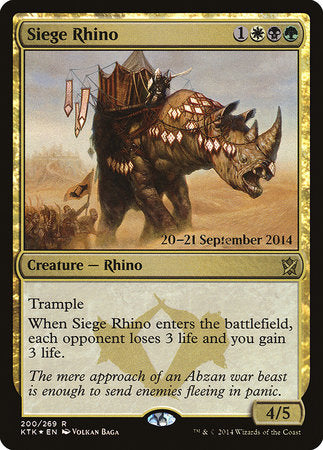 Siege Rhino [Khans of Tarkir Promos] | Spectrum Games