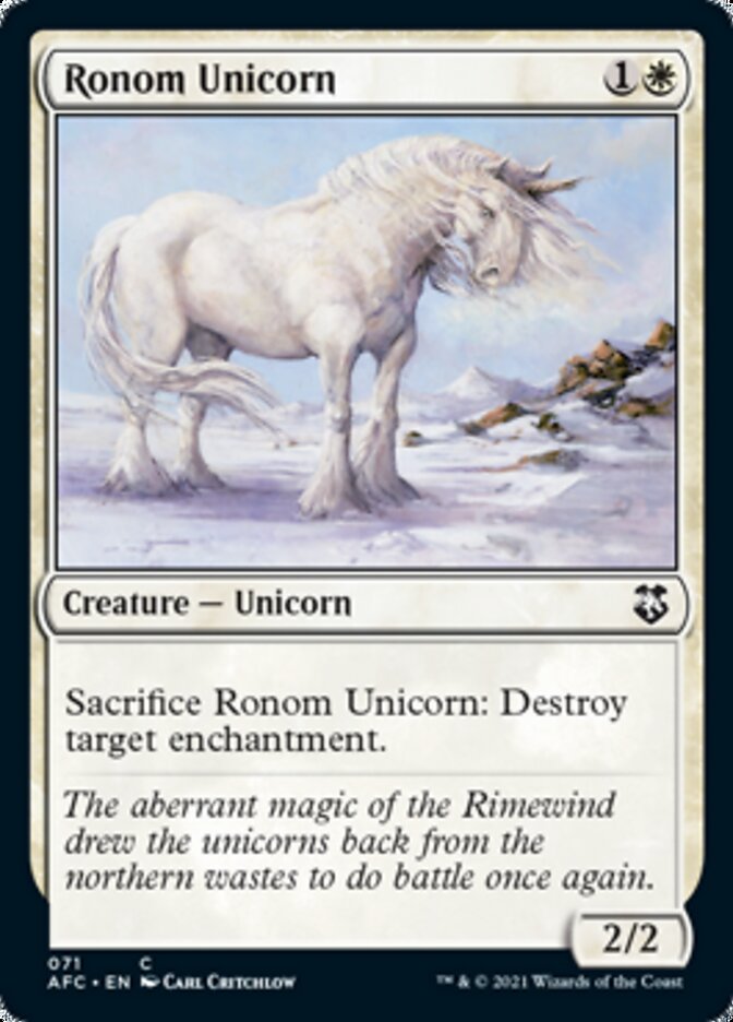 Ronom Unicorn [Dungeons & Dragons: Adventures in the Forgotten Realms Commander] | Spectrum Games