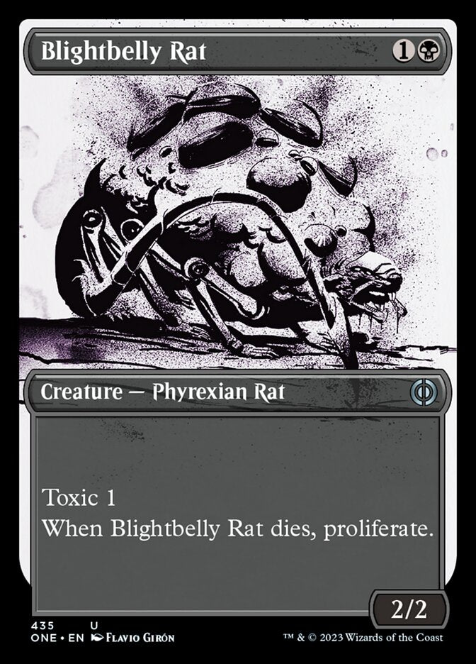 Blightbelly Rat (Showcase Ichor Step-and-Compleat Foil) [Phyrexia: All Will Be One] | Spectrum Games