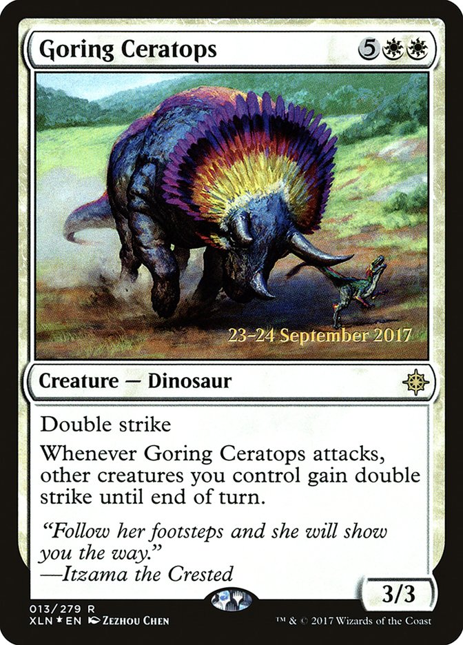 Goring Ceratops  [Ixalan Prerelease Promos] | Spectrum Games