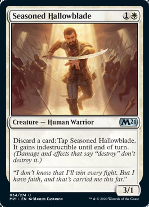 Seasoned Hallowblade [Core Set 2021] | Spectrum Games