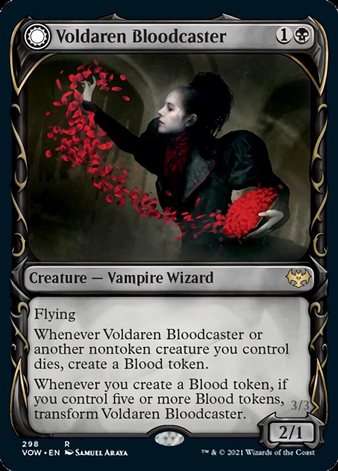 Voldaren Bloodcaster // Bloodbat Summoner (Showcase Fang Frame) [Innistrad: Crimson Vow] | Spectrum Games